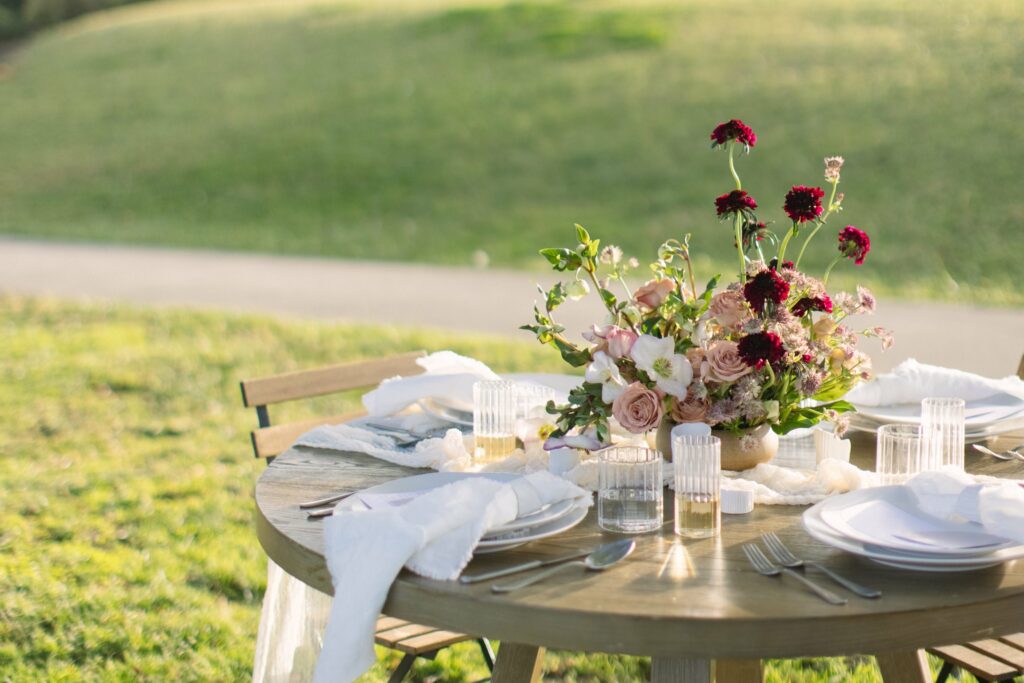 Outdoor reception table - Ouutdoor Wedding Backup Plan - Evermore Occasions