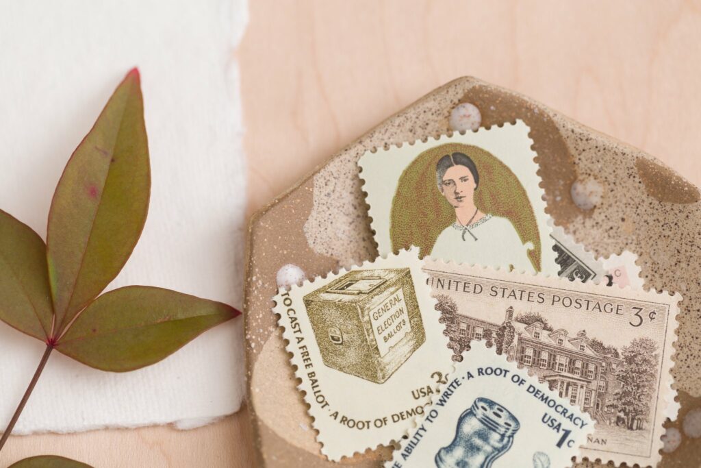 Vintage stamps. Invitation Etiquette. Evermore Occasions.